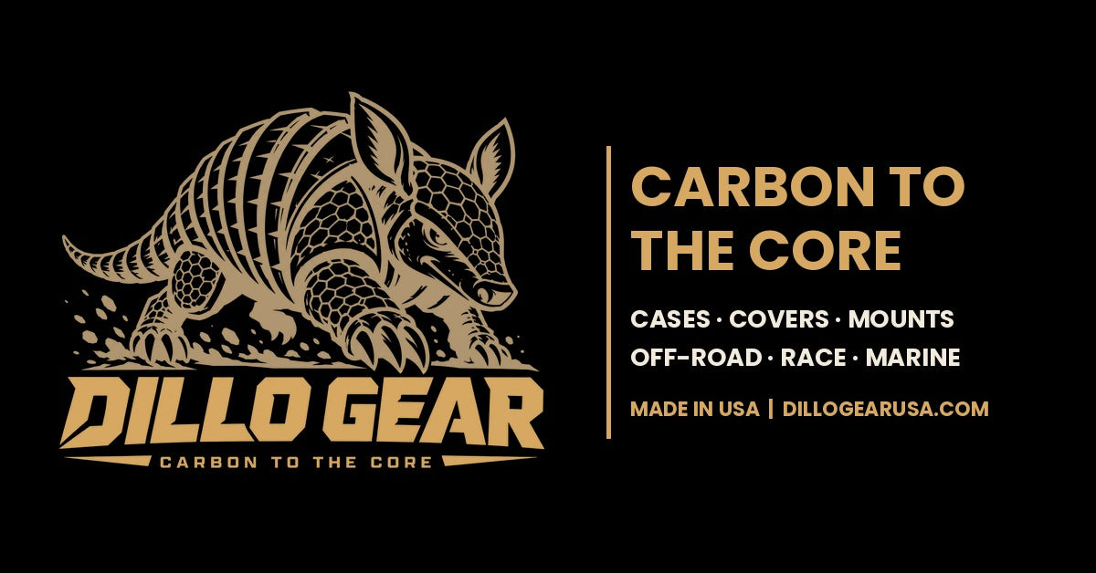Dillo Gear - Carbon to the Core. Cases, covers, mounts for off-road, race and marine. Made in USA.